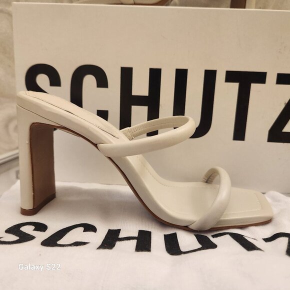 SCHUTZ " Ully Tab" Pearl Heeled Sandals. NIB. Size 6 - Picture 1 of 10